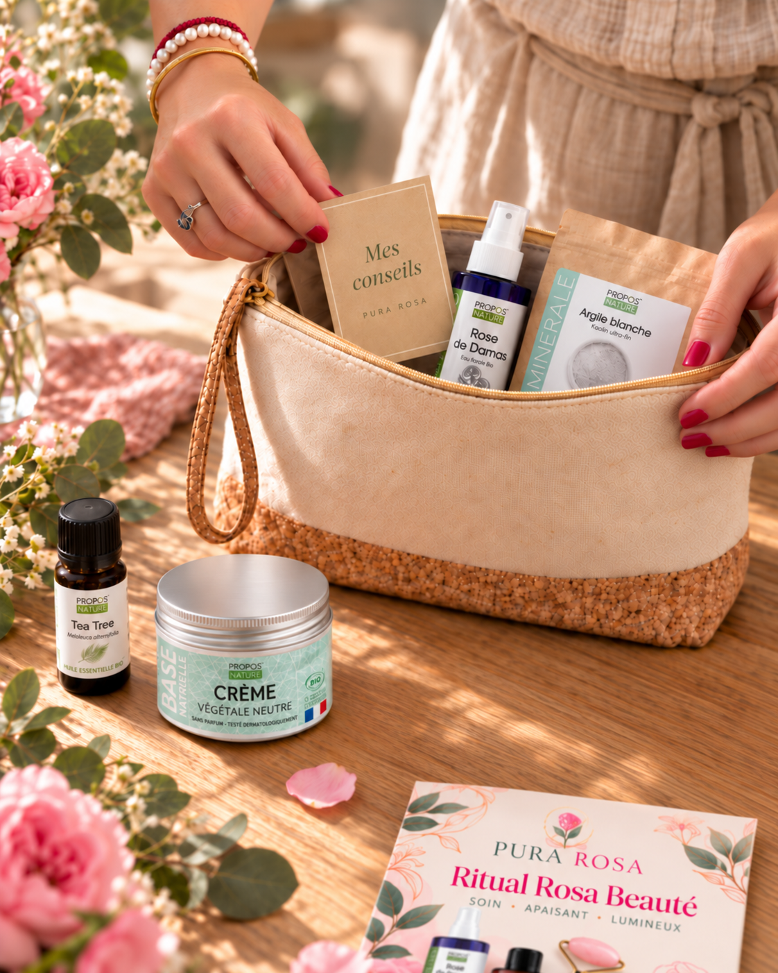 Trousse en liège Pura Rosa